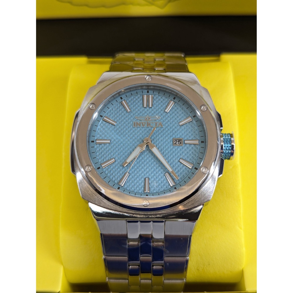Invicta Sea Vulture 50147 Mens Watch 44mm Steel Light Blue Dial Quartz New - Picture 1 of 13
